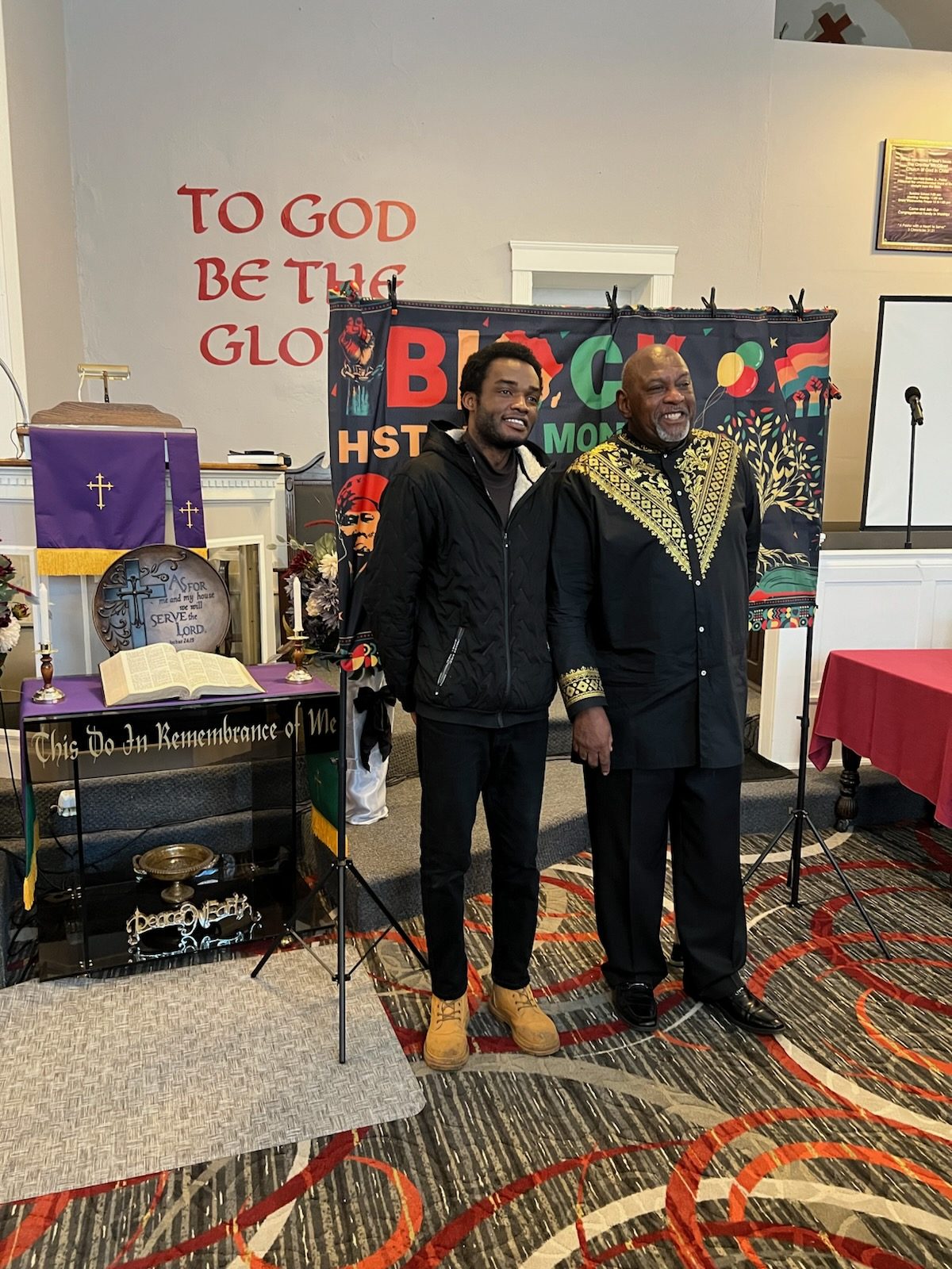 Communion table at Greater Mt. Olivet